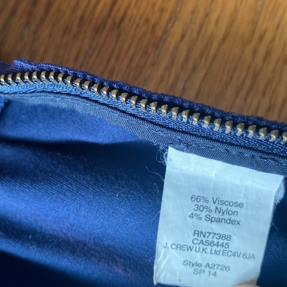 Madewell Navy Blue Ponte Swivel Mini Pleaded Side Zipper Snap Size 4 - Picture 11 of 16